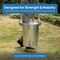 Gardenised Silver Galvanized Steel Outdoor Incinerator Can Large Garden Waste Burner Bin with Lid Ventilation Holes & Raised Legs for Yard Patio Backyard Leaves Paper and Household Debris